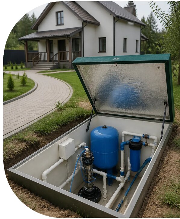 Автономное водоснабжение дома в Тобольске от 152505 р. | АПаруса-Тбл